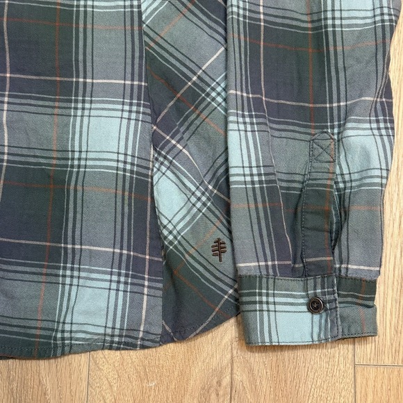 Royal Robbins Shirt Womens Medium Blue Plaid Organic Cotton.‎ Outdoor Hiking Top - Picture 4 of 6